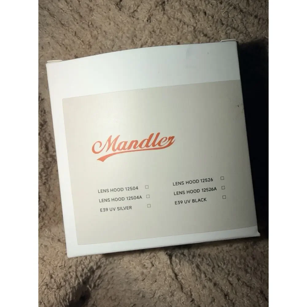 Mandler 35mm f/2 7-Element Lens Silver Chrome M-Mount with 12504 Hood Set - NIB